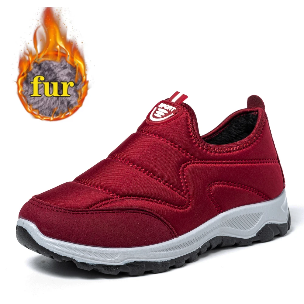 

Женские ботинки, зимняя обувь, женские ботильоны, ботинки для снежной погоды, женская повседневная обувь без застежек на плоской подошве, плюшевая обувь