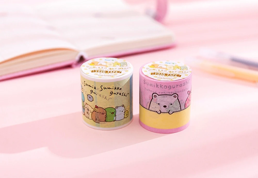 1 шт. милый бант Sumikko Gurashi Super Bullet Journal васи клейкая лента DIY Скрапбукинг наклейка этикетка Маскировка