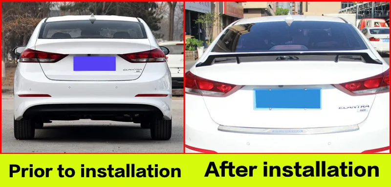 Для hyundai Elantra большой спойлер 16 17 18 ABS пластик цвет задний спойлер заднего крыла автомобиля Elantra багажник хвост аксессуары