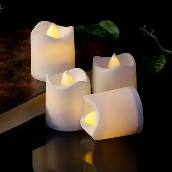 

LED Electric Candles Battery Operated Flickering Smokeless Flameless Candle Wedding Party Home Decor Romantic
