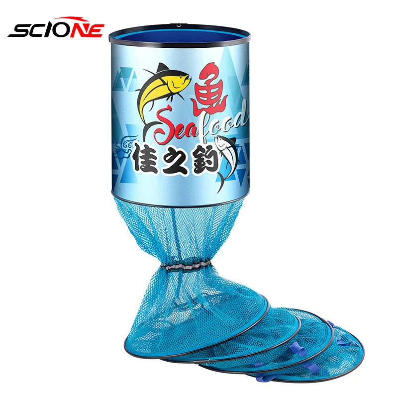 

Fish Protection Competitive Fish Net Bag Aluminum Alloy Coating Quick-Drying Thickened Fish Net Fishing Gear Equipment X629G