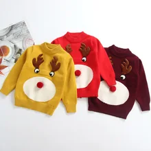 Baby Girls Christmas Clothes Toddler Sweater baby Winter Warm Thick Sweater shirts Girls Christmas Tops Sweaters 6M-4Y