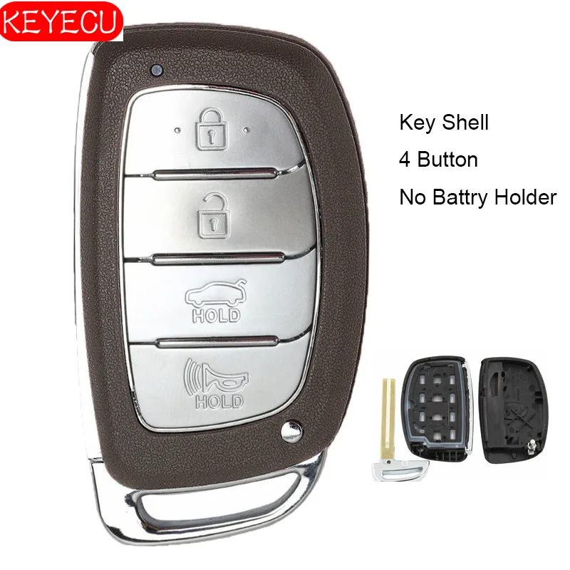 KEYECU Smart Remote KeyShell Case Fob 4 кнопки для Hyundai Tucson 2014 2015 P/N: 95440 2S600 (без держателя)|for hyundai