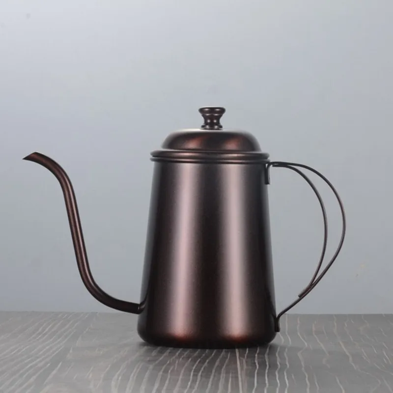 650ML Long Narrow Spout Coffee Pot Stainless Steel Hand Punch Pot With Lid Drip Gooseneck Mounting Bracket Coffee Kettle 650ML Long Narrow Spout Coffee Pot Stainless Steel Hand Punch Pot With Lid Drip Gooseneck Mounting Bracket Coffee Kettle