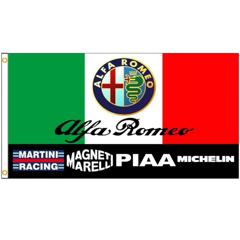 2X Bandiera Alfa Romeo 3Ft/3X 5Ft/4X6Ft Italia