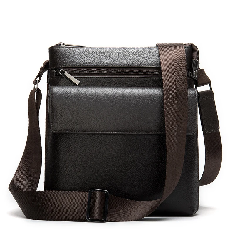 

LJL-Men's Bags Casual Men's Leather Shoulder Bag for Men's Messenger Multifunctiona Soild Flaps Crossbody Bag for Men
