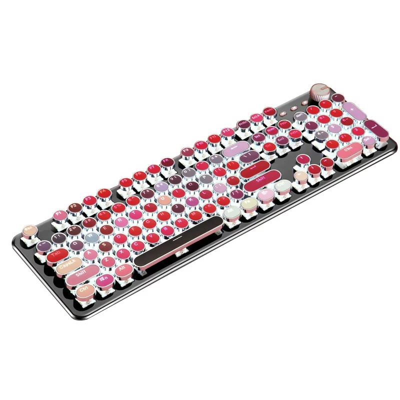 Vintage Punk Style Keyboard 104 Keys Mechanical Gaming PC Accessories for Computer Laptop JR Deals