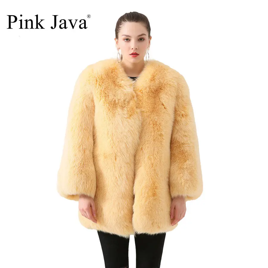 Розовый java QC19058 Новое поступление горячая Распродажа женские пальто с мехом шуба
