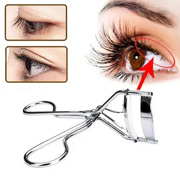 

Portable Women Makeup Eyelash Curler Curling with silicone strip Eyebrow Clip Eyelash Cosmetic Makeup Tools Accessories