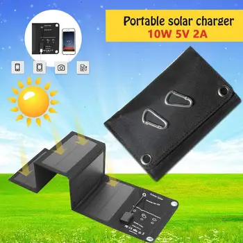 

Solar Power Bank Monocrystalline Silicon Camp Travel Outdoors 10W 5V Durable Phone Accessory Panel Charger Outdoor New Energy