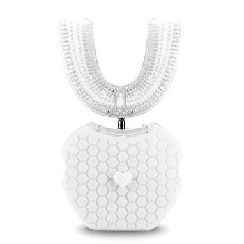 

Full-Automatic Variable-Frequency Electric Toothbrush,360 degree Ultrasonic U Type Cold Light Teeth Whitening Toothbrush Mouth C