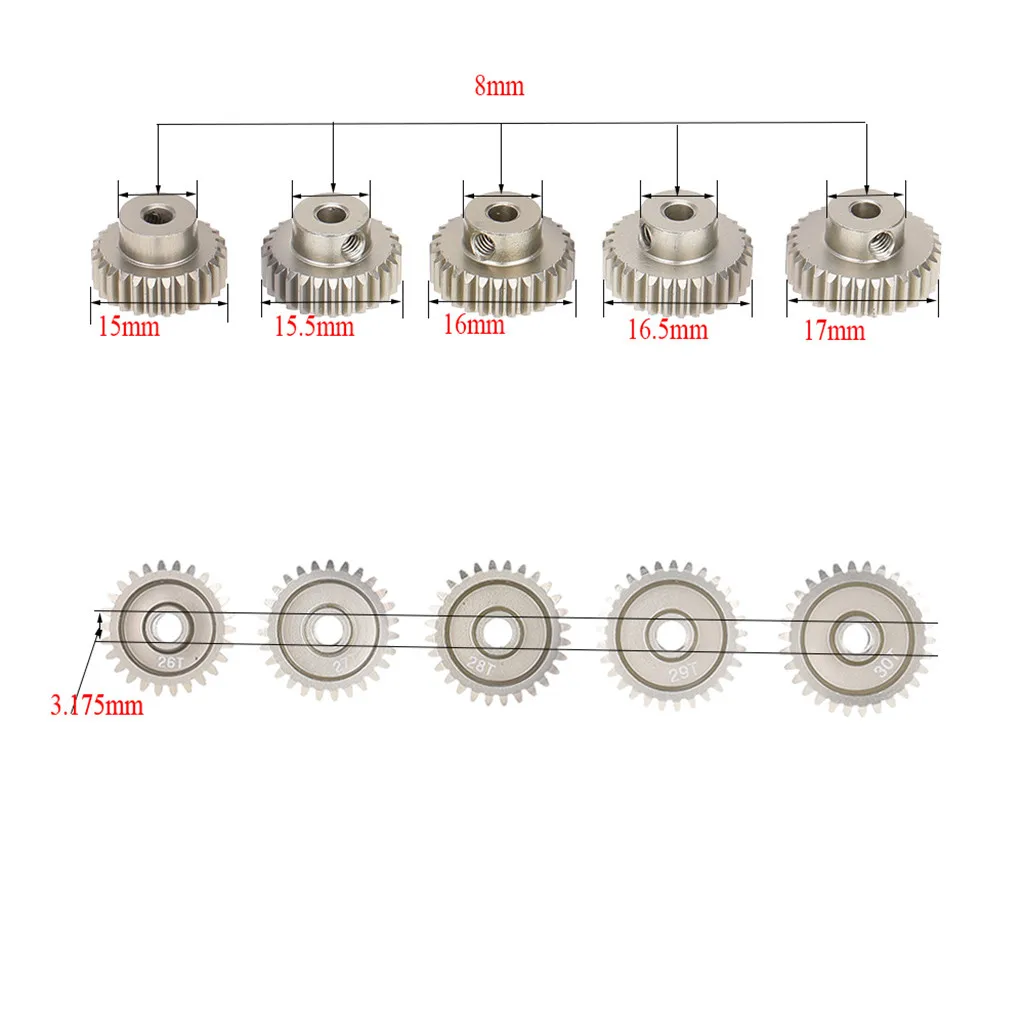 48dp 26t 27t 28t 29t 30t Шестерня мотора комбо набор для 1/10 автомобильный двигатель Rc Автомобиль Аксессуары Rc части Игрушки для детей Игрушки