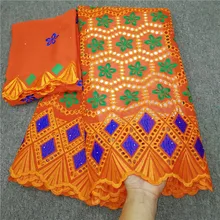 Африканская сухая кружевная ткань, высокое качество, хлопок, кружево, горячая Распродажа, швейцарская вуаль, кружевная ткань из Дубая, африканская ткань, 7 ярдов