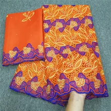 Африканская ажурная ткань хлопок кружева последние швейцарские кружева ткань из Дубая высокое качество 5+ 2 ярдов/партия