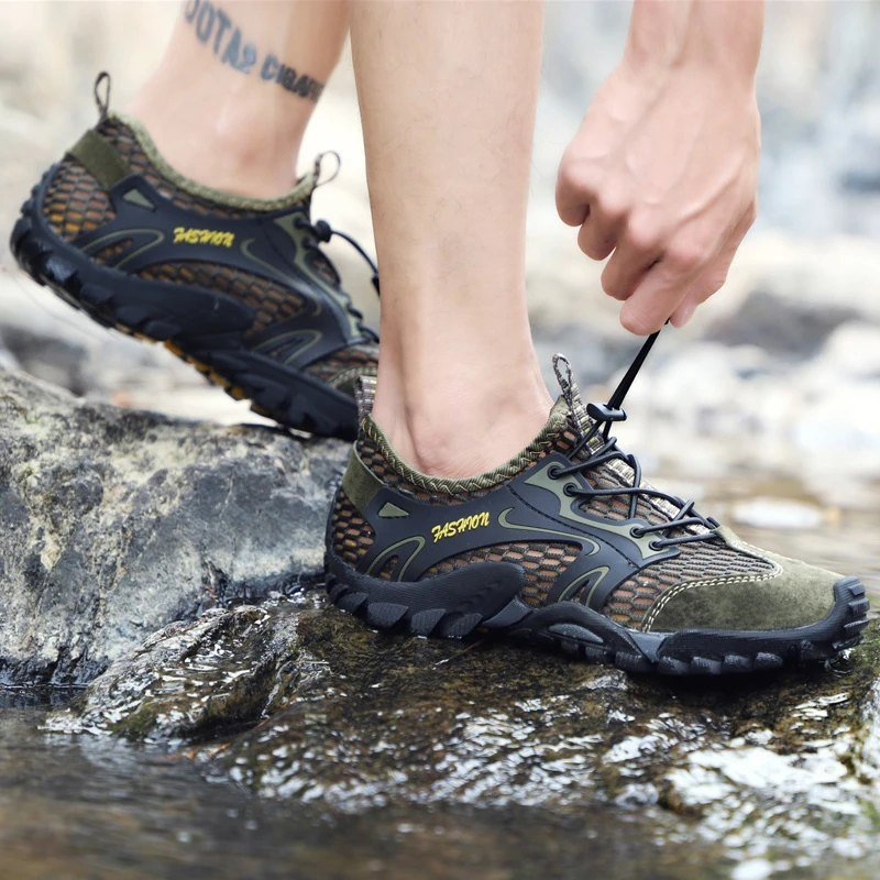 

Hiking Shoes 5 Size Leather Durable Mountaineering Outdoors Bodybuilding Explore Sports 2 Colors Sneakers Men