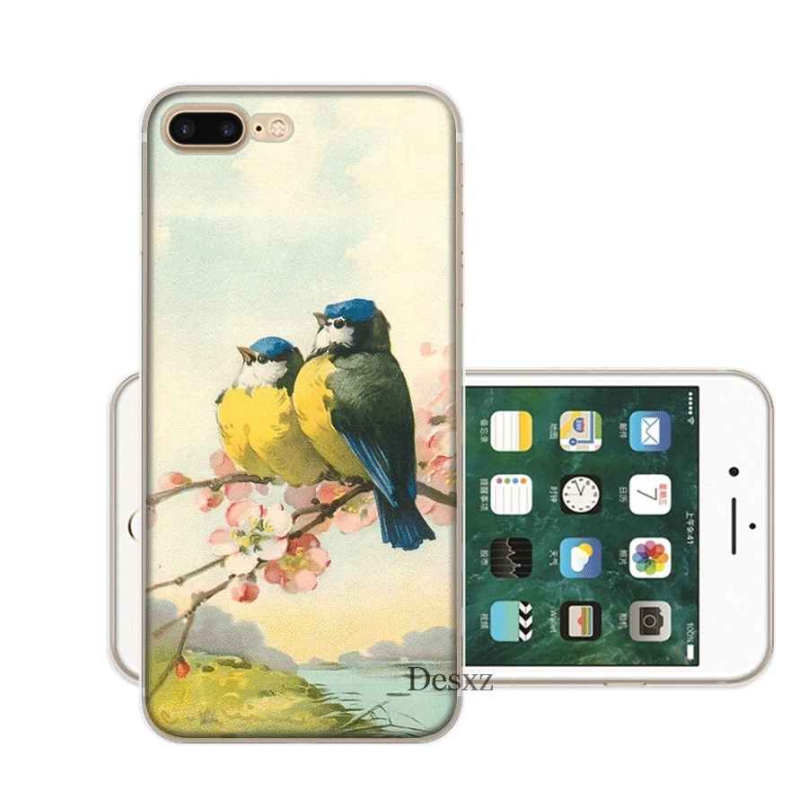 4 Мобильный чехол для iPhone X XS Max XR 6 6S 7 8 Plus 5 5S SE жесткий чехол с защитой от птиц - Цвет: 4