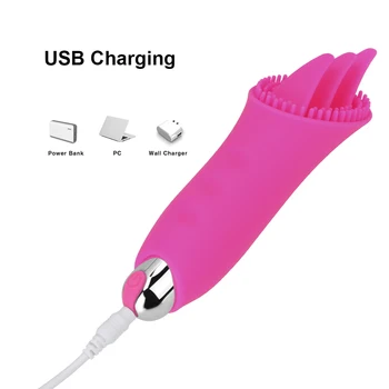 Mini Strong Tongue Lick Vibrators for Women Female Vagina Anal Clitoris Stimulator Massage Sex Toys Adults Products Erotic Shop 5