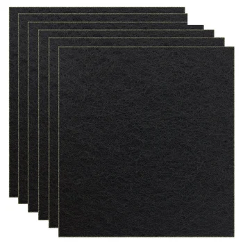 

6 Pack Charcoal Cat Litter Box Replacement Filter Hooded Cat Litter Boxes and Pans Carbon Odor Filters, Black