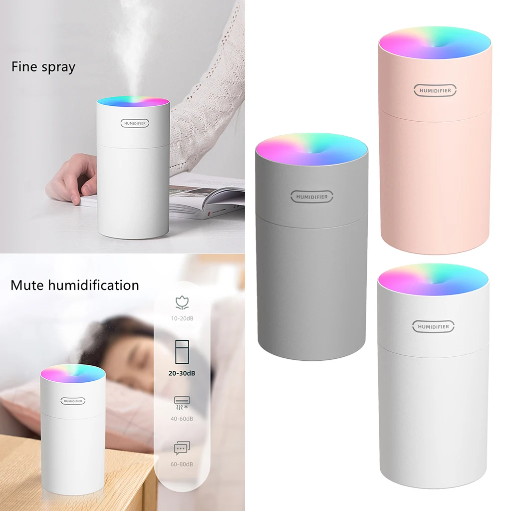 

270ml Ultrasonic USB Mini Car Air Humidifier Cup 7-Colors Light Essential Oil Diffuser for Office Baby