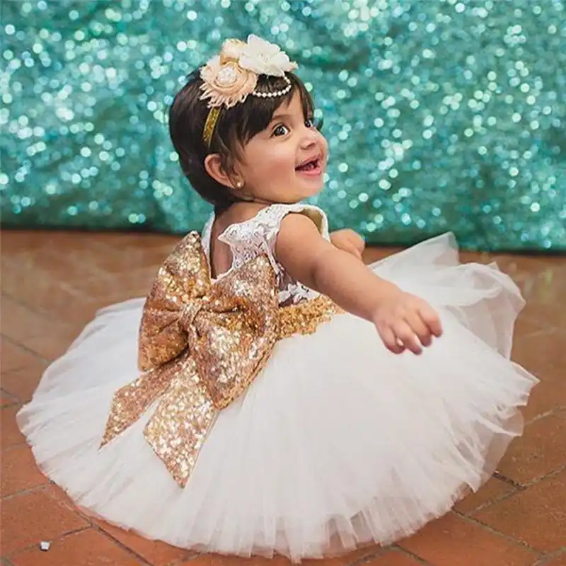 gold baby dress