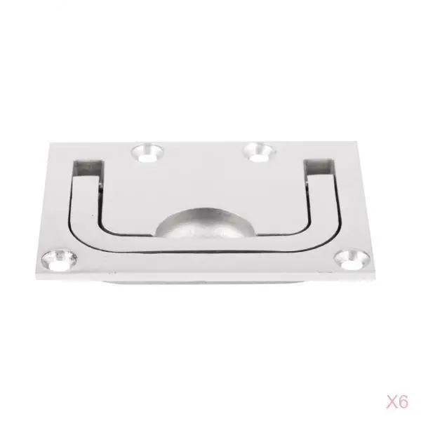 6pcs Boat Yacht Locking Stainless Steel Flush Pull Slam Latch Hatch Lift