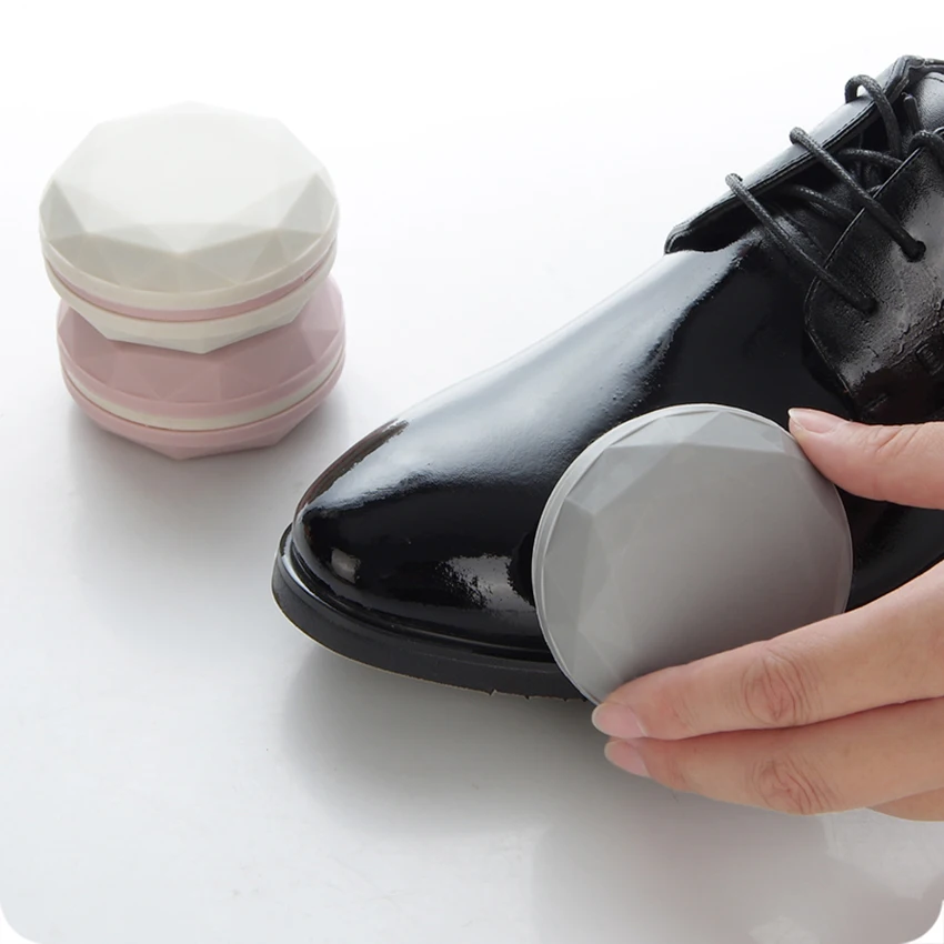 Portable Sponge Shoes Polisher Double Heads Cleaning Brush With Polishing Oil Colorless Cleaning Shoe Brush Shoe Care Tool