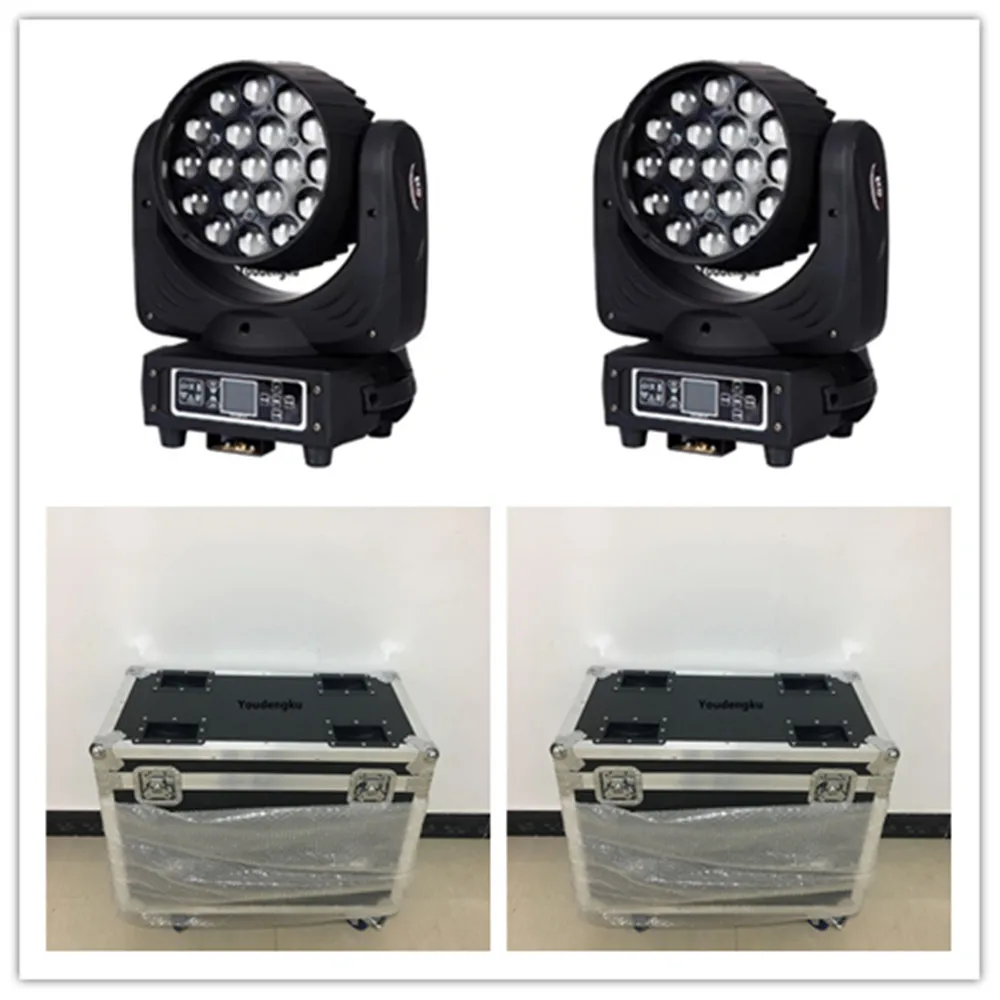 4pcs with flycase 19*12w rgbw 4in1 clay paky sharpy beam led moving head light bee eye zoom LED wash moving head for sale