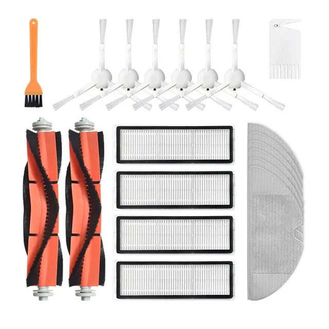 Vacuum Cleaner Accessories Main Brush Hepa Filter Side Brushes Mop Cloth for Xiaomi Mijia Vacuum 1C 2C 1T F9 STYTJ01ZHM and STYTJ02ZHM