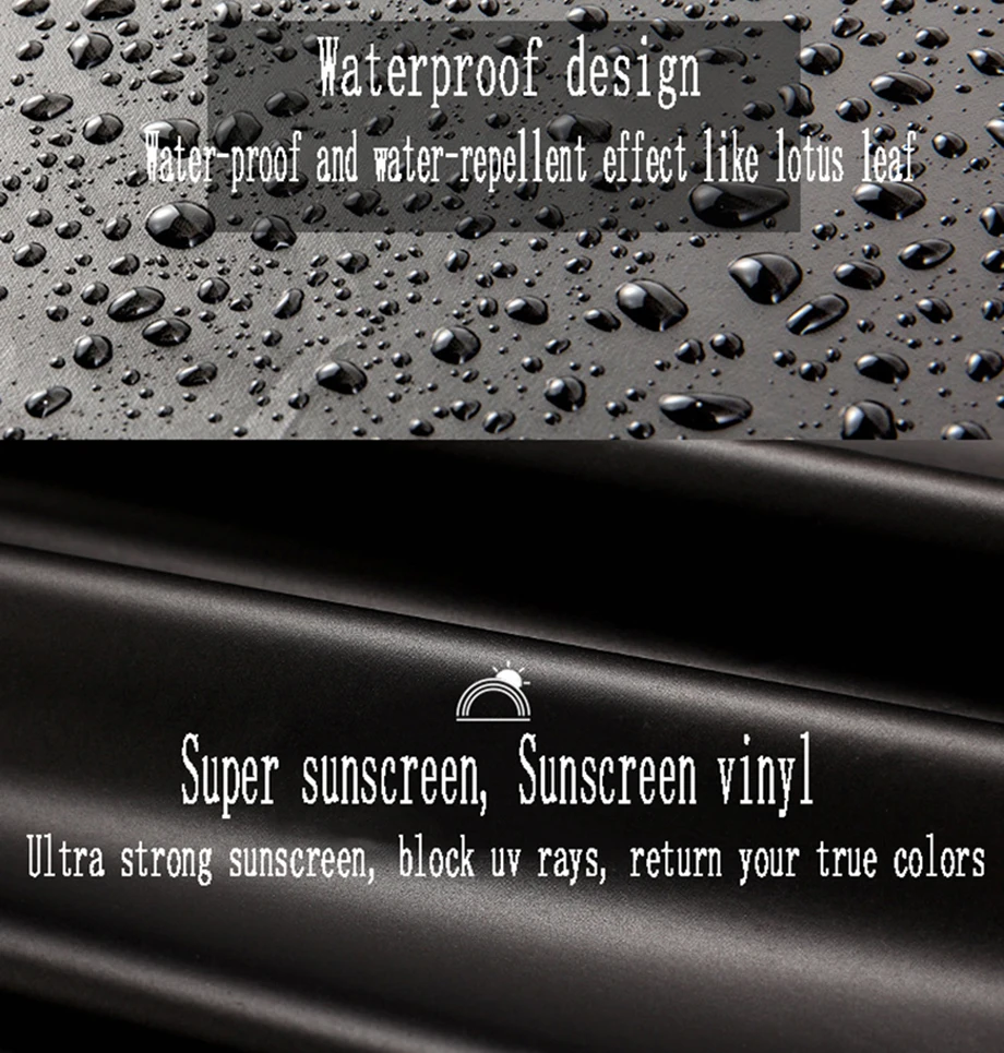 Creative Personality Pattern Umbrella Ladies Folding Umbrella Three Fold Black Plastic anti-UV Umbrella Portable Travel Umbrell