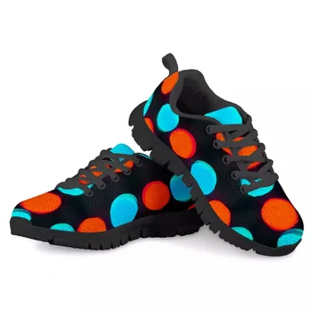 

HYCOOL Fashion Kids Tennis Shoes Flat Dot Pattern Children School Running Sport Sneakers Winter Boys Girls Mesh Footwear Custom