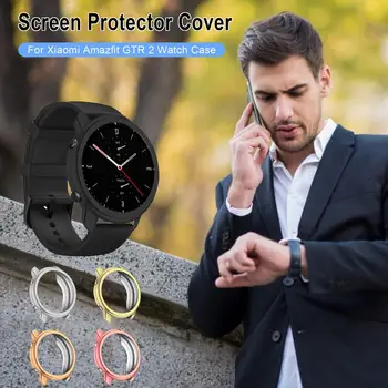 

Screen Protector Cover Case For Xiaomi Amazfit GTR 2 Smart Watch TPU Plating Cover Protective Bumper Frame Watch Shell Case