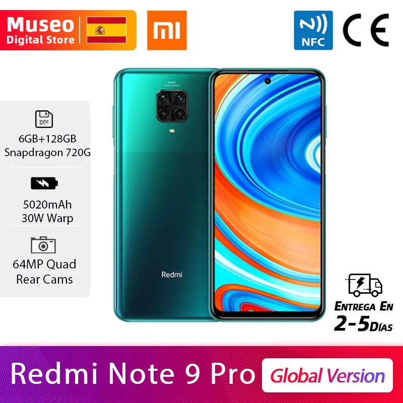 Смартфон Xiaomi Redmi Note 9 Pro 6 67'' 6+128 ГБ восьмиядерный процессор Snapdragon 720G