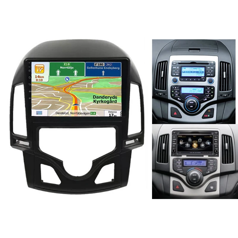 Двойной din Android 9,0 для hyundai I30 2007 2008 2009 2010 2011 Мультимедиа стерео радио gps навигатор плеер сенсорный экран - Цвет: B Standard