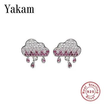 

Clear Zircon Cloud Purple CZ Raindrops Eardrop Earrings 2020 Summer S925 Sterling Silver Earring for Women Jewelry Birthday Gift