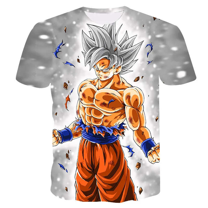 091 Футболка для взрослых Аниме Dragon Ball Super Saiyan, новинка, летняя Высококачественная Мужская Футболка реглан, повседневные футболки, S-6XL - Цвет: 091