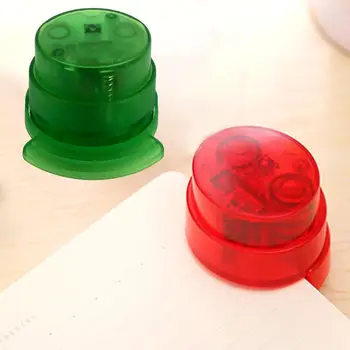 

Binding Stapler Durable Mini Needle-Free Random Color Binder Desktop Staple Free Stapler Educational Plastic Stationery Student