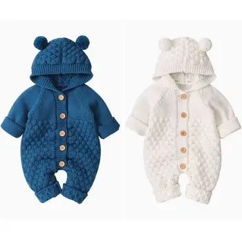 

Baby Clothing 2020 New Newborn Baby Boy Girl Romper Knitted Clothes Long Sleeve Infant Jumpsuit