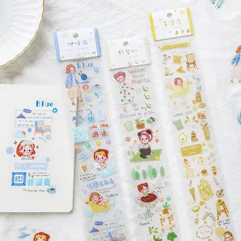 

Mohamm 1Pcs PET Kawaii Tape Decorative Creative Cartoon Stickers Scrapbooking Stationery School Supplies