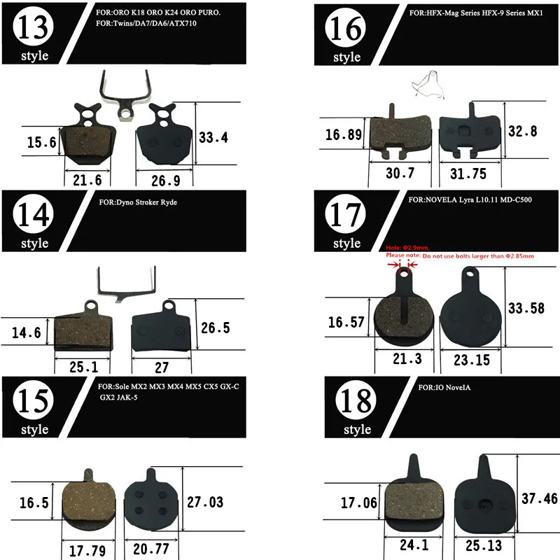 2 пары дисковых тормозных колодок для велосипеда SHIMANO SRAM AVID ZOOM M985 M810 M755 Hayes IO Magura