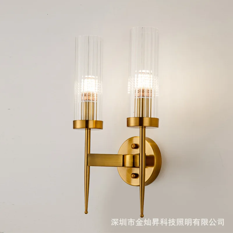 Modern American Luxury Crystal Wall Lamp Simple Living Room Bedroom Bedside Lamp Decor Home Wall Sconce Light Fixture Luminaria - Цвет абажура: seechart