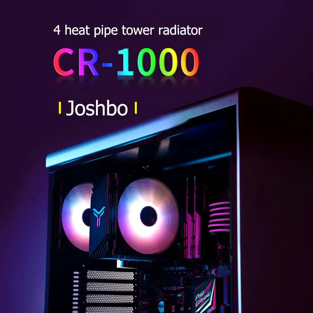Кулер для ЦП Jonsbo CR1000 Tower кулер с RGB подсветкой DC 12 В 4 тепловые трубки ШИМ контакта