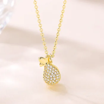 

JIAN Stylish Beaded Pendant Necklace Bling Crystal Choker Chain Birthday Gift for Girlfriend Women Rhinestone Collares Jewelry