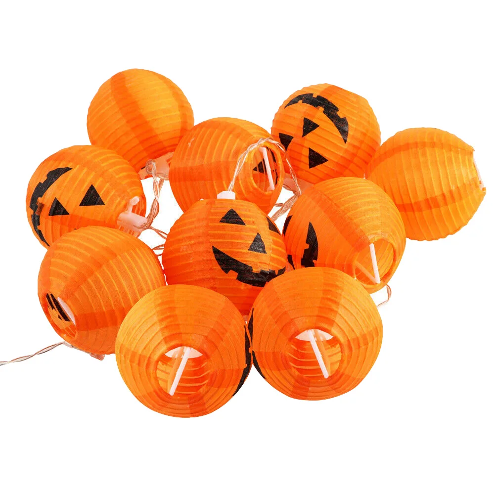 

10 LED Pumpkin String Lights Fairy Lantern Party Home Props Halloween Decor Supplies PI669