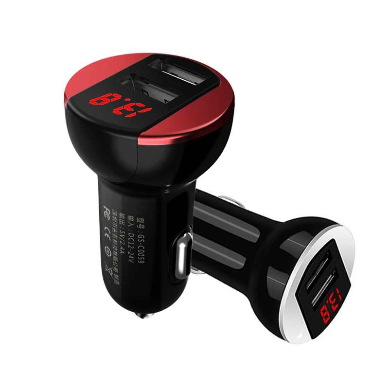 

5V/3.1A Universal Dual USB Output Car Charger For Huawei P10 Plus Mate 9 For Xiaomi Mi5 Mi6 Plus Led Voltage Display Charger