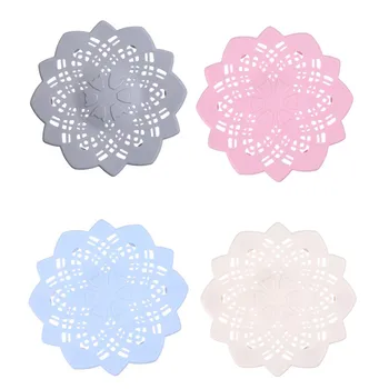 

4pcs Sink Drain Strainer Residue Filter Anti Clogging Hair Catcher Suction Cup Kitchen Bathroom Accessories Trap Home Tub Shower