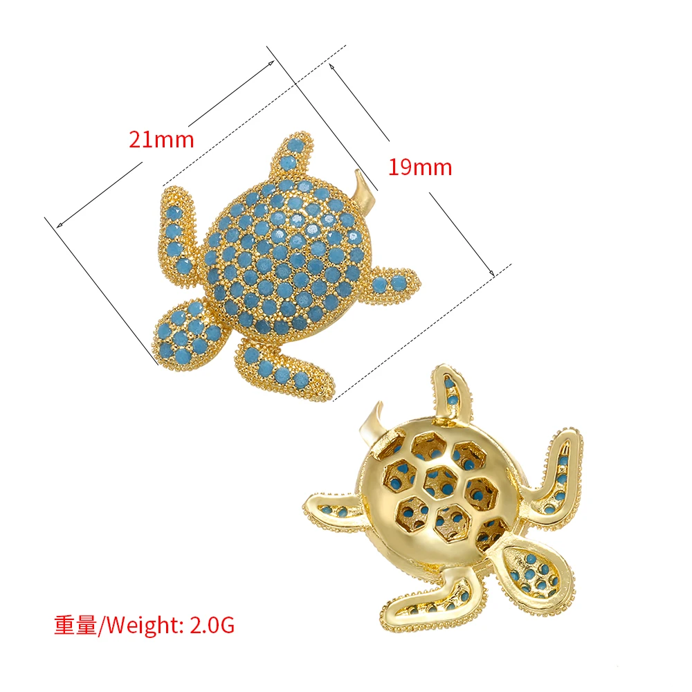 ZHUKOU 19x21 мм кристалл маленькое животное соединитель черепаха для женщин DIY ручной работы браслет ожерелье ювелирные аксессуары Модель: VS437