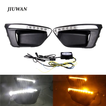 

Fit For KIA RIO X-Line 2017 2018 2019 Car Flashing Flowing Yellow Singal Lamps Daytime Driving Light ABS Black Shell Styling