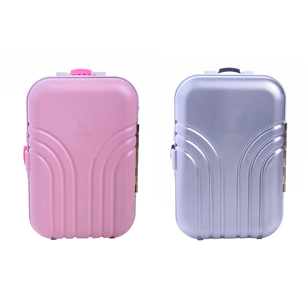 

Swivel Wheels Travel Suitcase Doll Luggage Case for 18 Inch Girl Kids Toy Doll Accessories