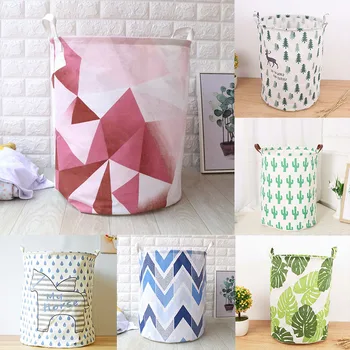 

Folding Laundry Basket Cartoon Storage Barrel Standing Toys Clothing Storage Bucket Laundry Organizer Holder BB160B1