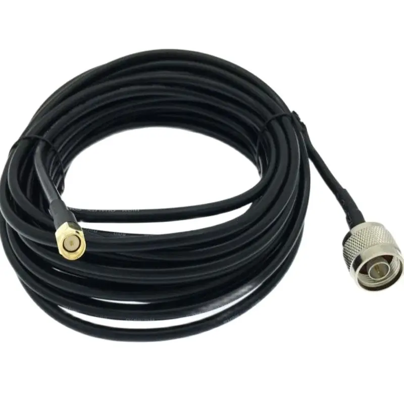 RG58 Black Coaxial Cable - N Male to SMA Male Connector with Lower Loss LMR200 Description Image.This Product Can Be Found With The Tag Names Computer Cables Connecting, Computer Peripherals, Connector, PC Hardware Cables Adapters